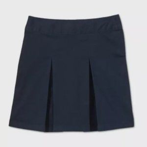 Girls' Navy Uniform Pleated Twill Skort - Size 4